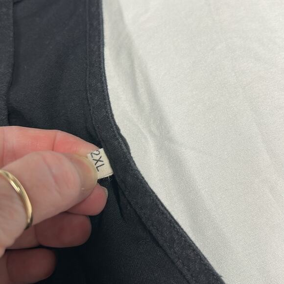 Women's Casual Linen Blend Wide-Leg Jumpsuit with Adjustable Straps Pockets  2XL - Picture 10 of 11